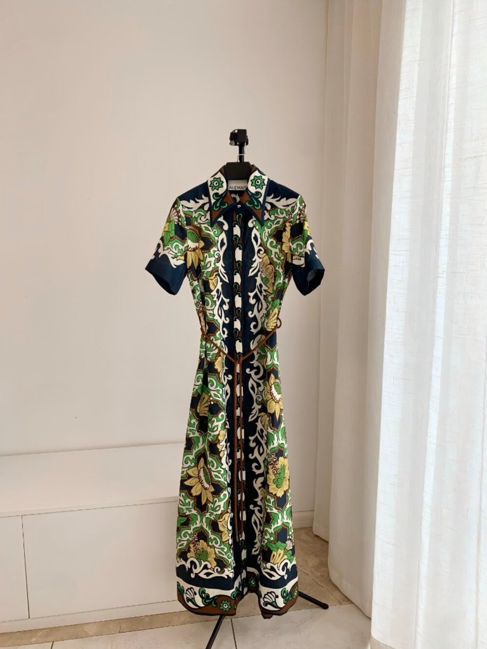 ALÉMAIS Liana printed linen midi shirt dress - Picture 5 of 13